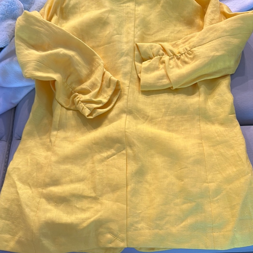 MICHAEL Michael Kors Yellow Linen Blazer - Picture 10 of 16